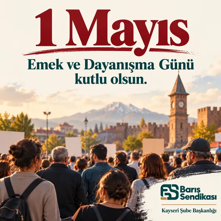 Kayseri şubesinin kendi hazırladığı 1 Mayıs paylaşımı