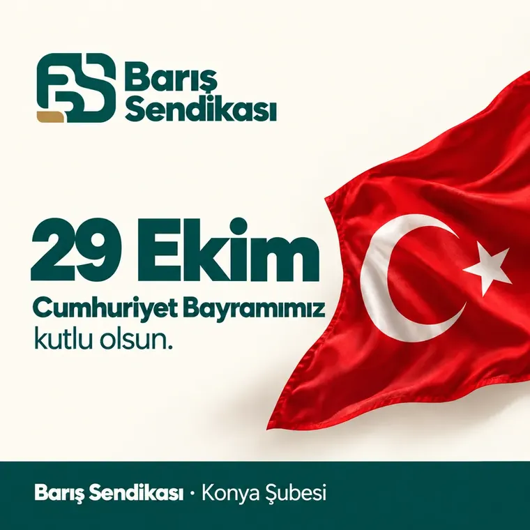 Konya şubesinin Keripi ile hazırlanan 29 Ekim paylaşımı