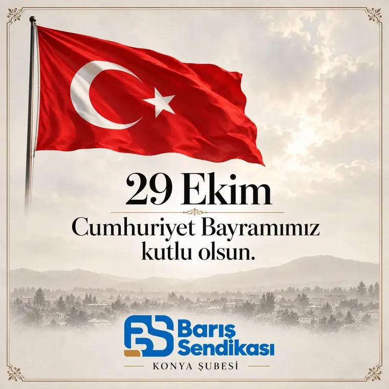 Konya şubesinin kendi yaptığı 29 Ekim paylaşımı