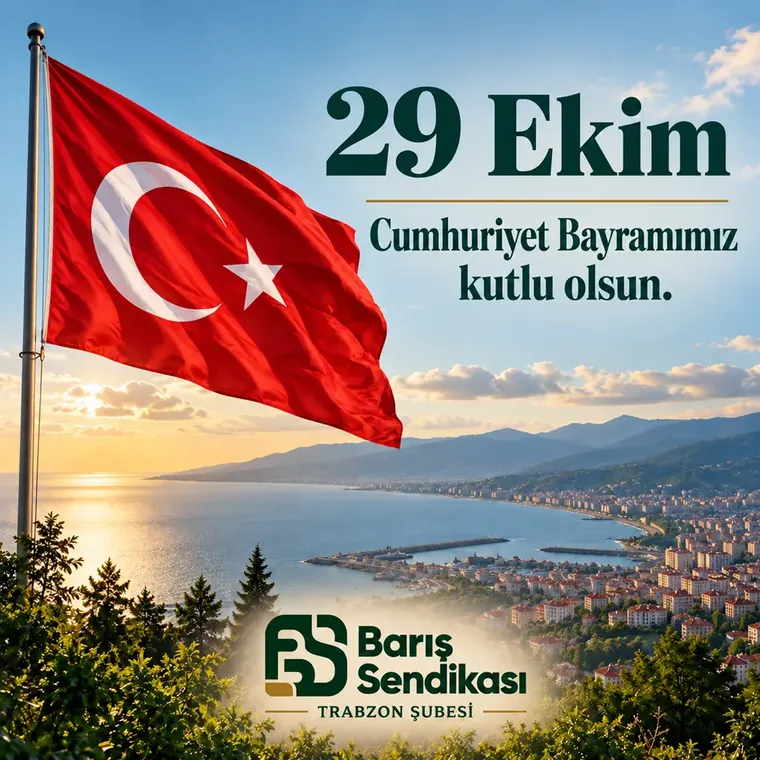 Trabzon şubesinin kendi yaptığı 29 Ekim paylaşımı