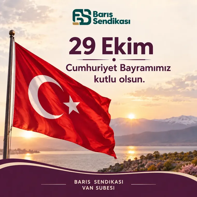 Van şubesinin kendi yaptığı 29 Ekim paylaşımı
